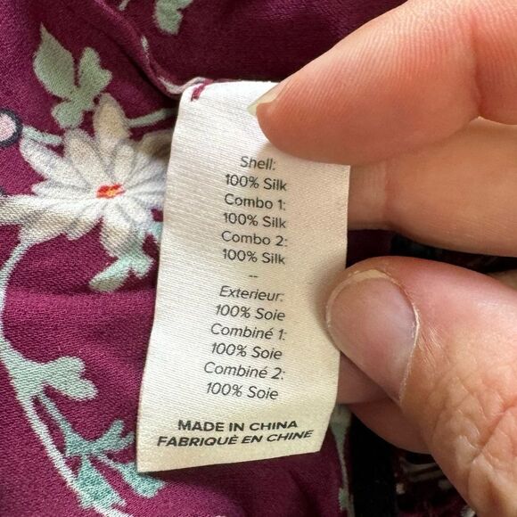 Cinq a Sept Soha Floral Cold Shoulder Cut Out Ruffle Silk Top - Picture 13 of 13